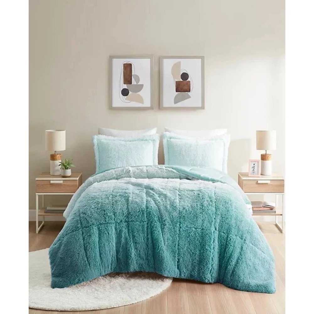 Intelligent Design Brielle Ombre Shaggy Faux Fur 2-Pc. Comforter Set, Twin/Twin